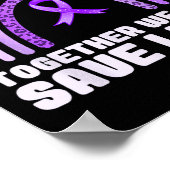 Poster Ruban Violet de Sensibilisation au Surdosage Dépen (Coin)