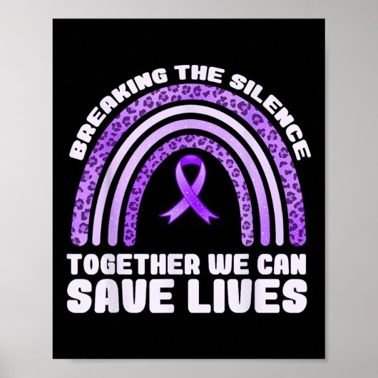 Poster Ruban Violet de Sensibilisation au Surdosage Dépen (Devant)