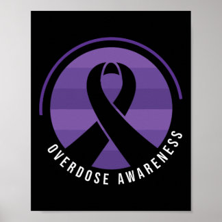 Poster Ruban Violet de Sensibilisation au Surdosage et à