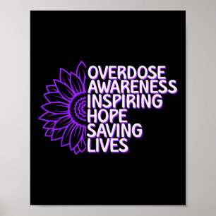 Poster Ruban Violet de Sensibilisation au Surdosage et à