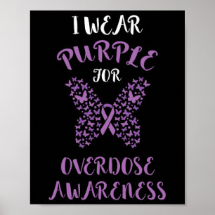 Poster Ruban Violet de Sensibilisation au Surdosage Sensi