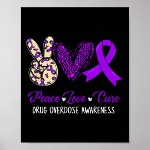 Poster Ruban Violet Espoir Amour Paix Sensibilisation au