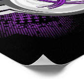 Poster Ruban Violet Et Ailes Fibrose Cystique (Coin)