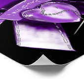 Poster Ruban violet, graphique de sensibilisation à la su (Coin)