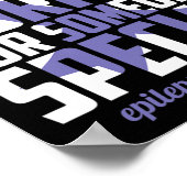Poster Ruban Violet pour la Sensibilisation à l'Épilepsie (Coin)