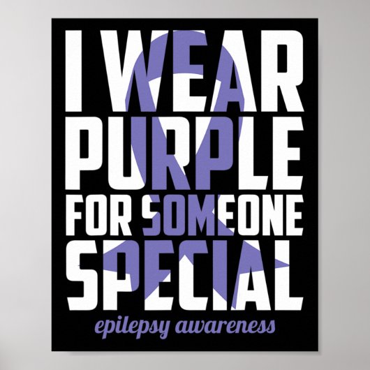 Poster Ruban Violet pour la Sensibilisation à l'Épilepsie (Devant)