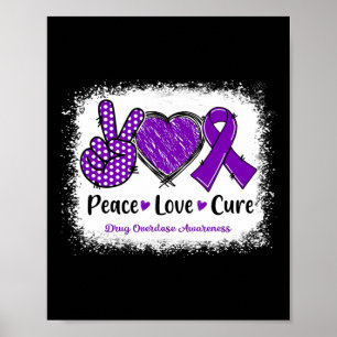 Poster Ruban Violet pour la sensibilisation au surdosage