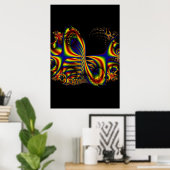 Poster Rubans | Arc-en-ciel Fractal Art (Bureau à domicile)