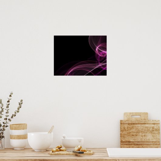 Poster Rubans colorés - Rose (Cuisine)