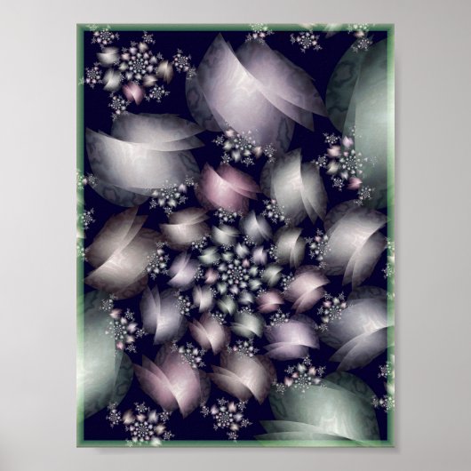 Poster rubans de soie arrosée julia (Devant)