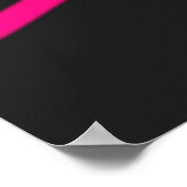 Poster Rubans Magenta en noir (Coin)