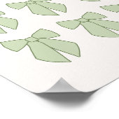 Poster Rubans Vert Pastel Coquette (Coin)