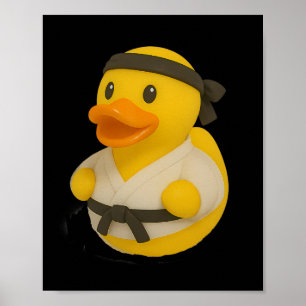 Poster Rubber Duck Karate Duckie Hommes Femmes Enfants