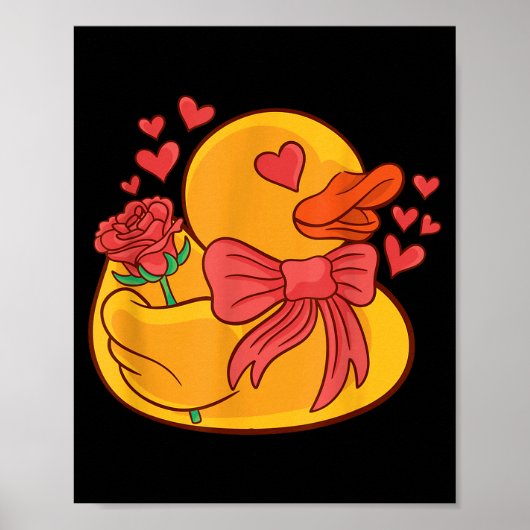 Poster Rubber Duck Valentines Day Rubber Duckie  (Devant)