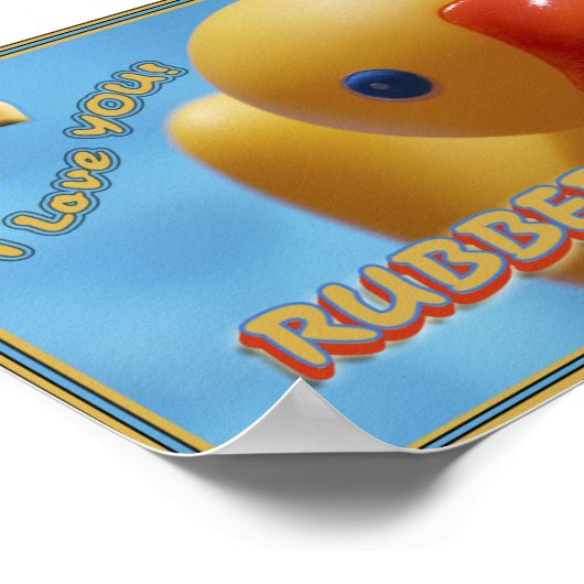 Poster Rubber Duckie JE T'AIME ! DUCKY (Coin)
