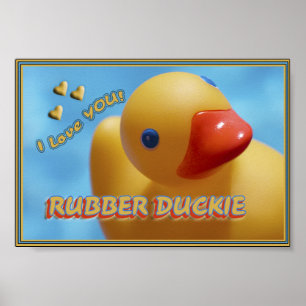 Poster Rubber Duckie JE T'AIME ! DUCKY