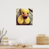 Poster Rubber Jaune Ducky a besoin d'un bain ! (Cuisine)