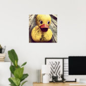 Poster Rubber Jaune Ducky a besoin d'un bain ! (Bureau à domicile)