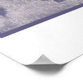 Poster Rubbing de pierre de la porte du ciel - Bleu (Coin)