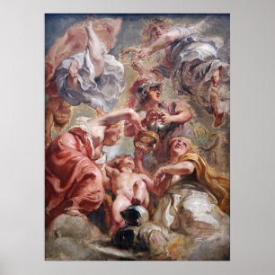 Poster Rubens - Angleterre, Ecosse, Minerva & Cupid