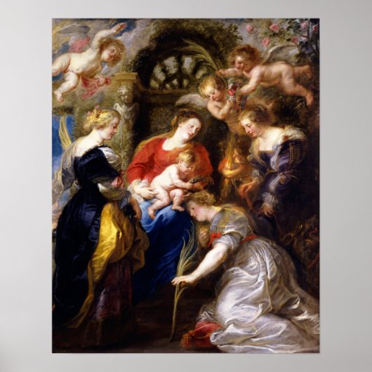 Poster Rubens - Couronnement De Sainte Catherine (Devant)