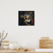 Poster Rubens - Dîner À Emmaus, 1638 (Cuisine)