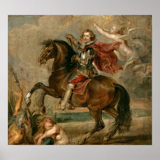 Poster Rubens - Duc de Buckingham à cheval (Devant)