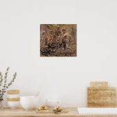 Poster Rubens - Hercule et Cerbère, 1636 (Cuisine)