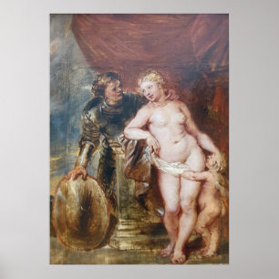Poster Rubens - Mars, Vénus & Cupid
