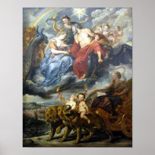 Poster Rubens - Roi & Marie de Médicis à Lyon