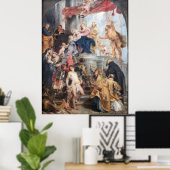 Poster Rubens - Vierge et enfant avec saints (Bureau à domicile)