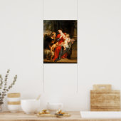 Poster Rubens - Vierge et enfant avec Sts Elizabeth & Joh (Cuisine)