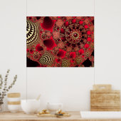 Poster Rubies & Gold Print (Cuisine)