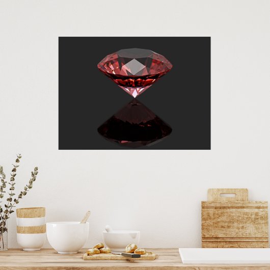 Poster Ruby à diamant rouge (Cuisine)