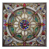 Poster Ruby, Amethyst, Sapphire et Pearl Mandala (Devant)