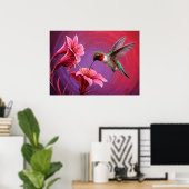 Poster Ruby Bliss : Nourriture des colibris (Bureau à domicile)