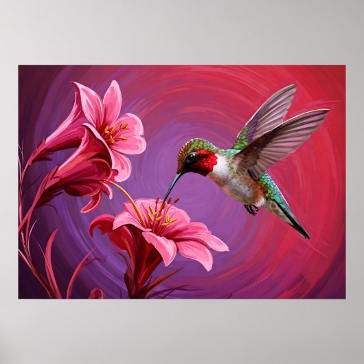 Poster Ruby Bliss : Nourriture des colibris (Devant)