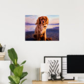 Poster Ruby Cavalier King Charles Spaniel Chien Chien Chi (Bureau à domicile)