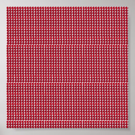 Poster Ruby Gemstone Art, Rouge (Devant)