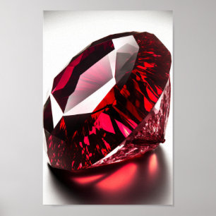 Poster Ruby gemstone macro closeup photo