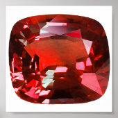 Poster Ruby Gemstone Red (Devant)
