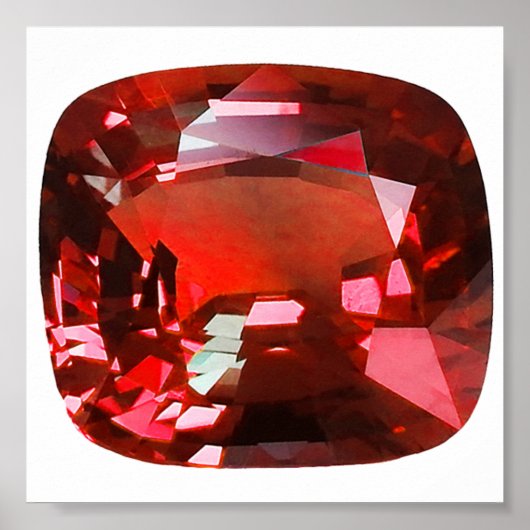 Poster Ruby Gemstone Red (Devant)