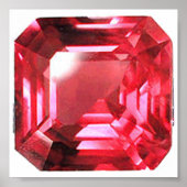 Poster Ruby Gemstone rose (Devant)