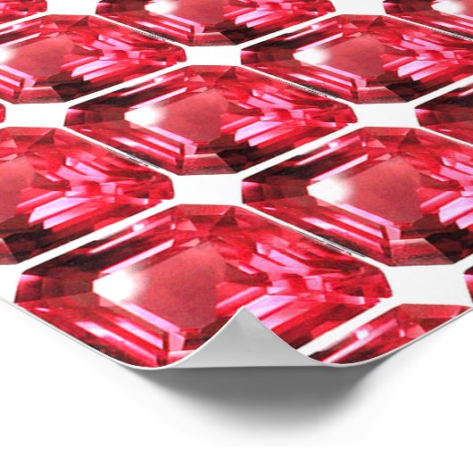 Poster Ruby Gemstone rose (Coin)