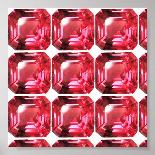 Poster Ruby Gemstone rose (Devant)