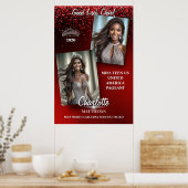 Poster Ruby Glimmer Pageant Titleholder Door Banner (Cuisine)