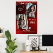 Poster Ruby Glimmer Pageant Titleholder Door Banner (Bureau à domicile)