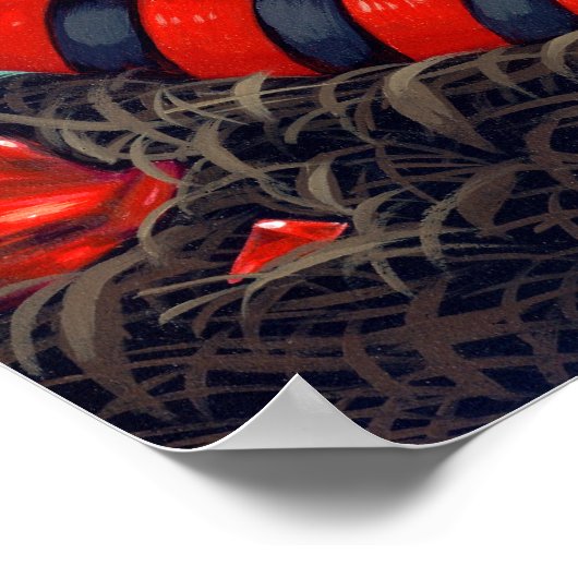 Poster Ruby Moon ART IMPRIMER Ruby Dragonale Dragon Fée (Coin)