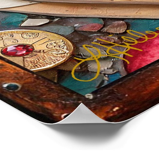 Poster Ruby Pomegranate Heart Steampunk Series (Coin)