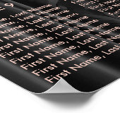 Poster Ruby Red Masquerade Black Damask 12 Tables Seating (Coin)